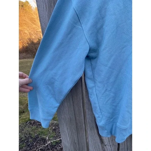 Time and Tru Womens Relaxed Fit Crewneck Sweatshirt Blue Large L 12-14 NEW - Picture 4 of 5